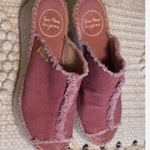 Toni Pons Origins Espadrilles Sandals Open Toe Pink Sz 36